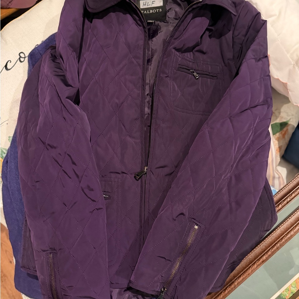 Talbots Deep Purple Quilted Jacket